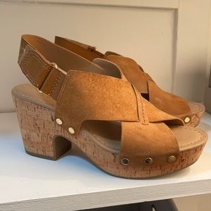 Franco Sarto Mini Platform Open-toe Sandals 70’s